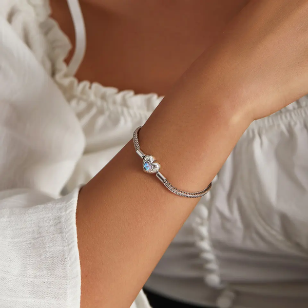 Bracciale con chiusura a forma di cuore "Forever love"