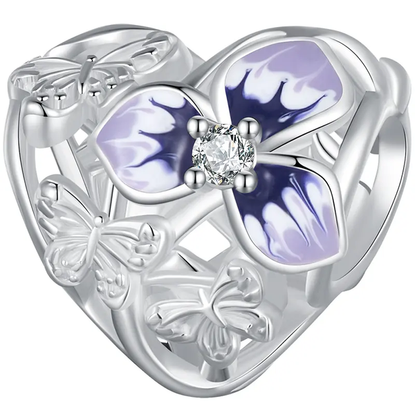 Obesek Charm by GEMA Vijolično srce