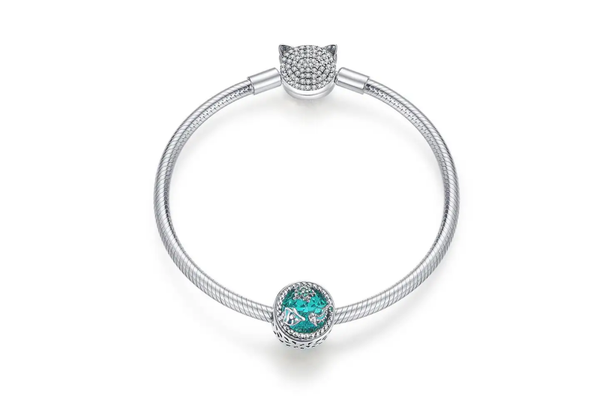 Bracciale con pendente fondale marino